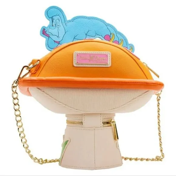 Loungefly Stitch Shoppe Disney Alice in Wonderland Caterpillar Mushroom Crossbod - Picture 8 of 9